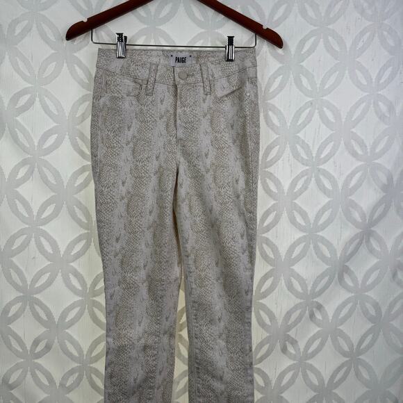 PAIGE Hoxton Ultra Skinny Ankle High Rise Jeans Sonoran Snake Size 26 - Picture 9 of 14